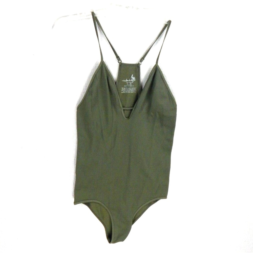 Olive Green free people body suit